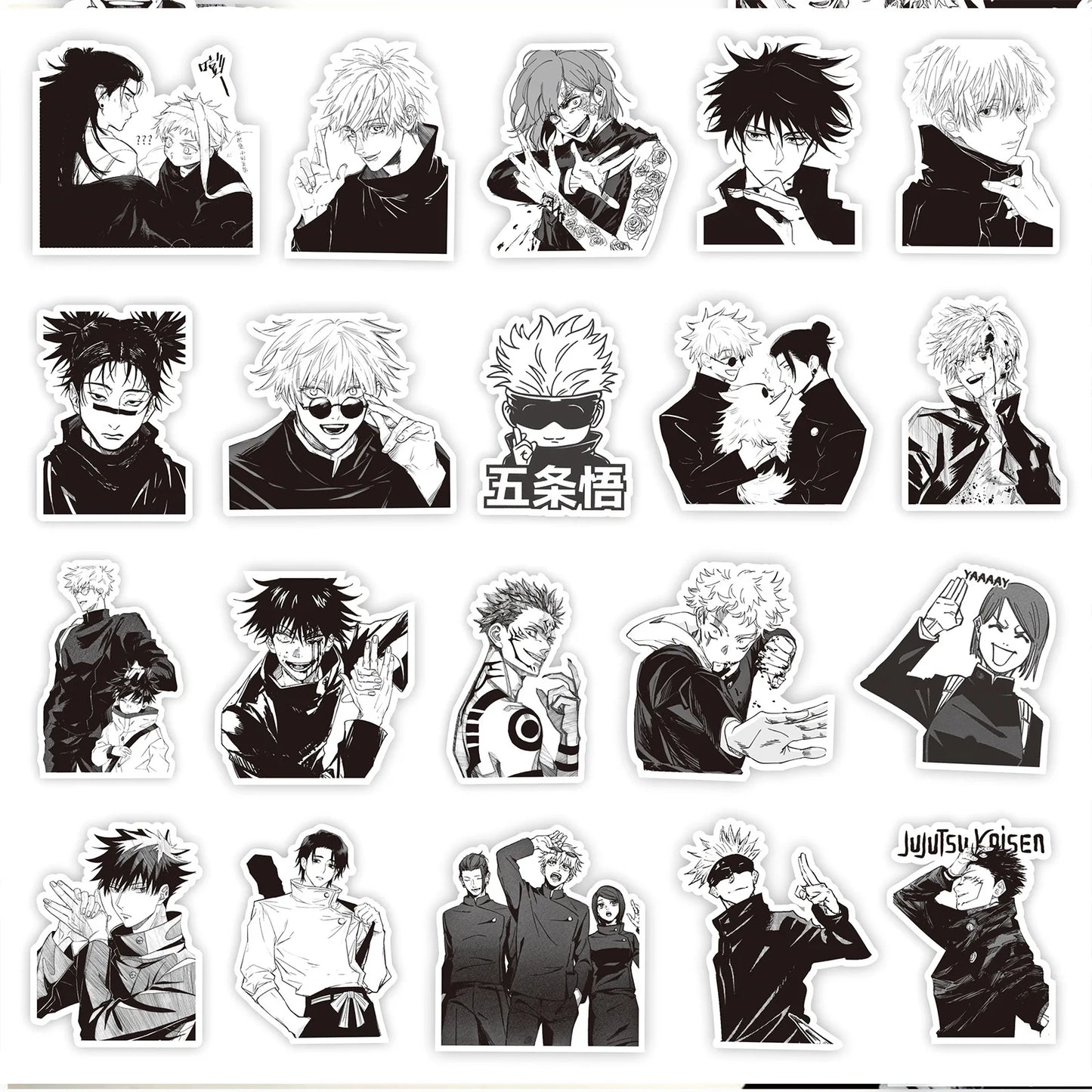 80PCS Anime Jujutsu Kaisen Cartoon Stickers Cool Itadori Yuji Satoru Gojo