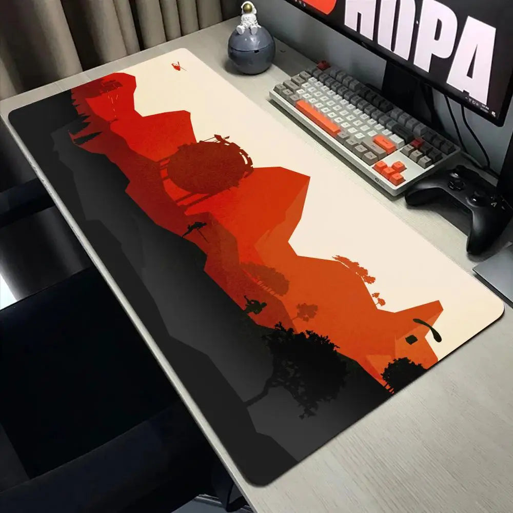 Deep Forest Minimalist Game Rust Mouse Pad