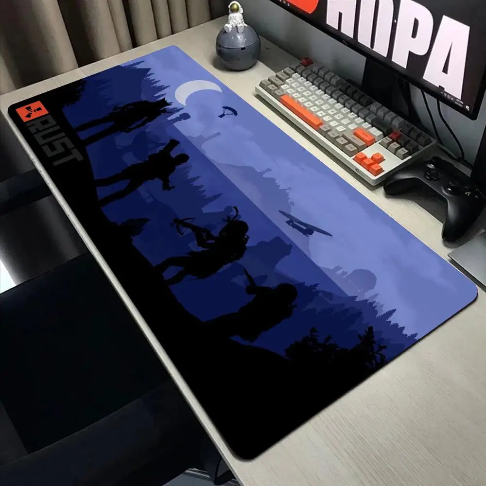 Deep Forest Minimalist Game Rust Mouse Pad