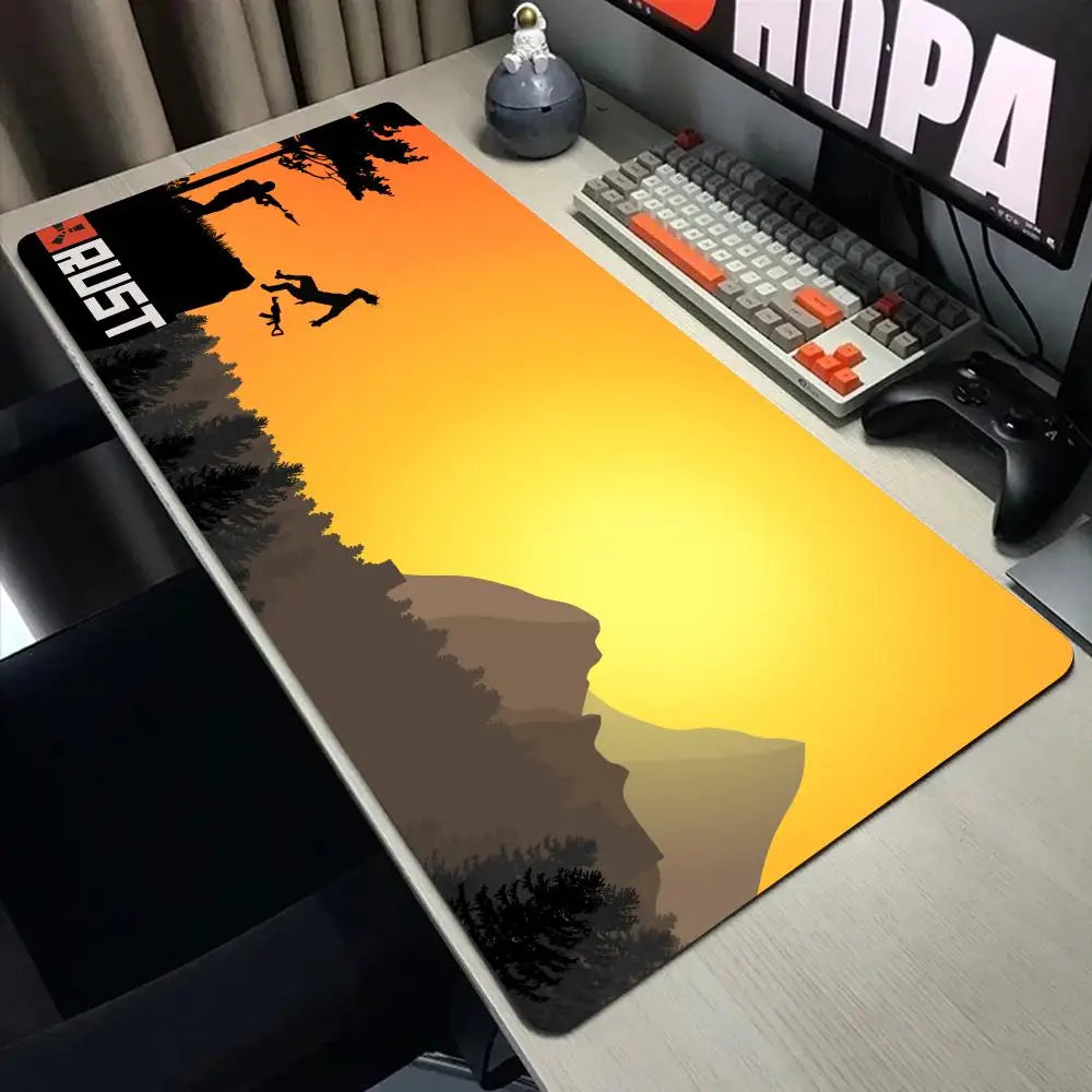 Deep Forest Minimalist Game Rust Mouse Pad