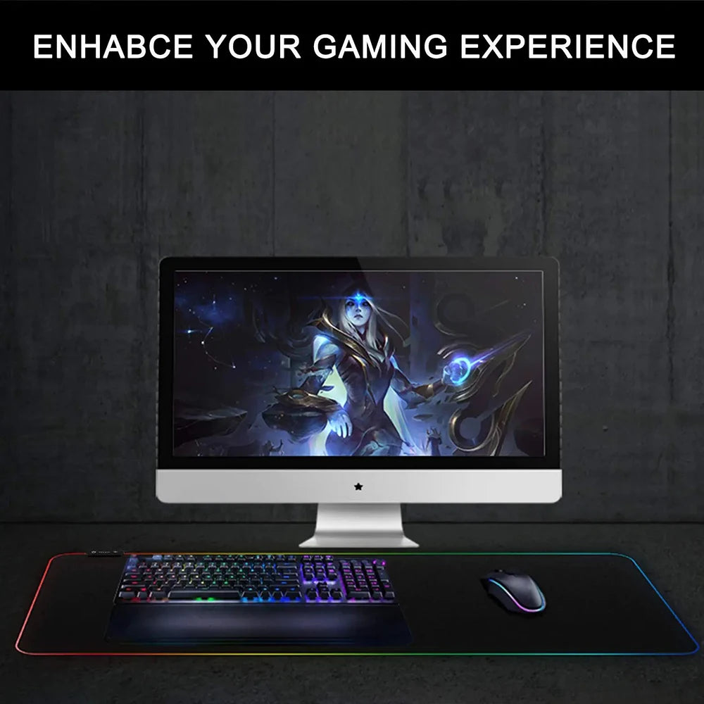 RGB Pc Gamer Keyboard Mouse Pad