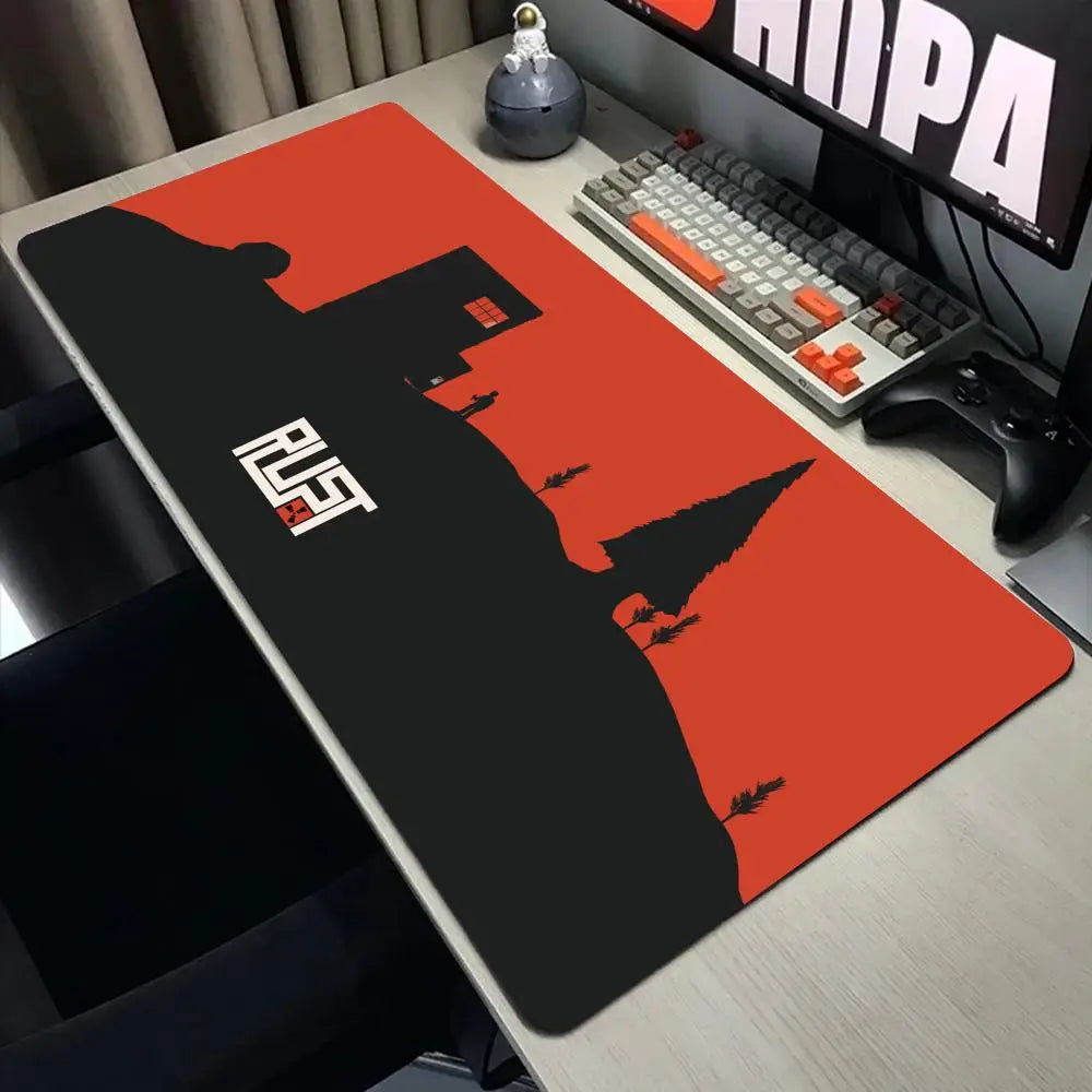 Deep Forest Minimalist Game Rust Mouse Pad