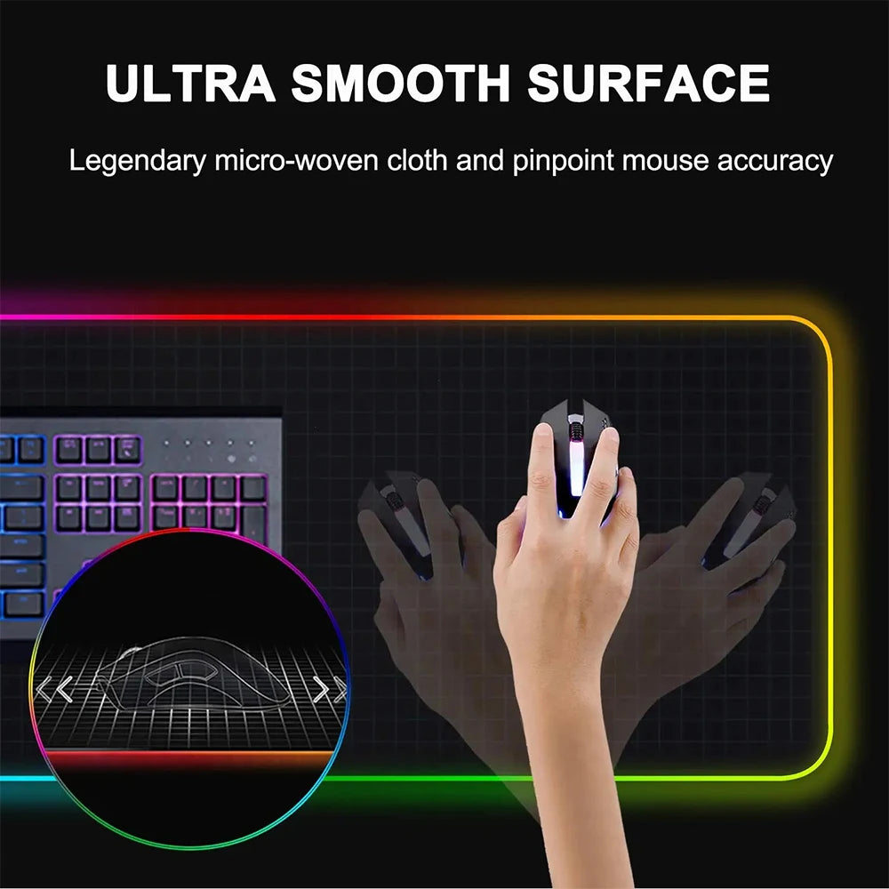 RGB Pc Gamer Keyboard Mouse Pad