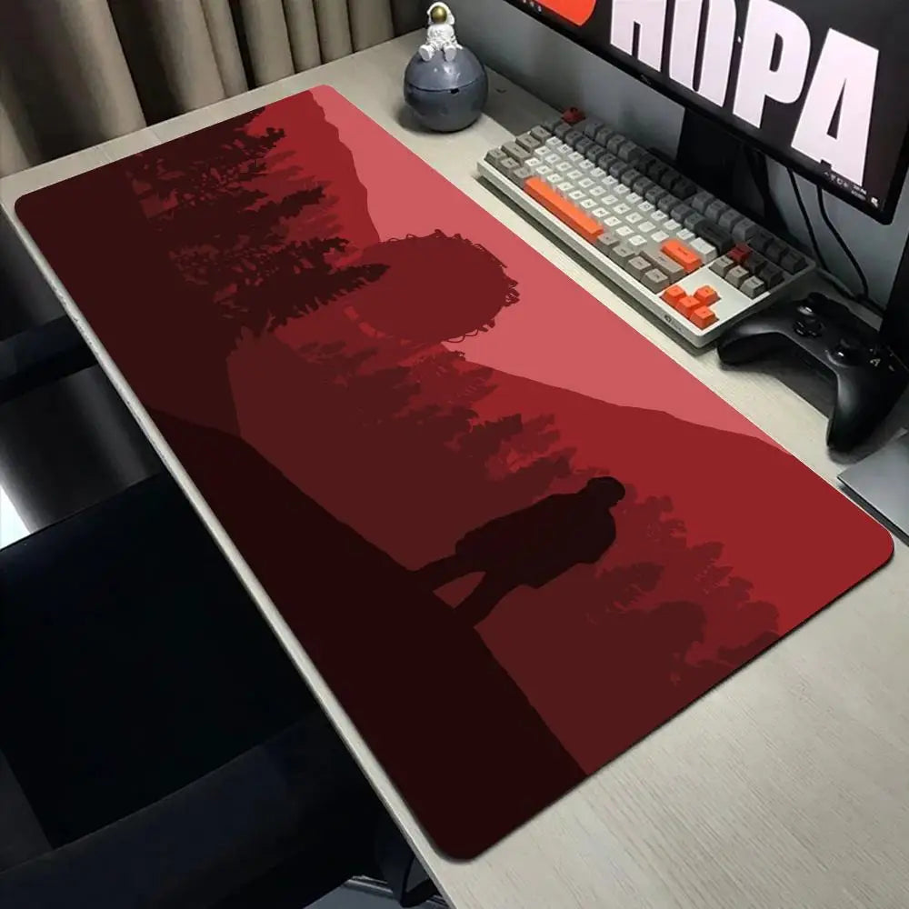 Deep Forest Minimalist Game Rust Mouse Pad