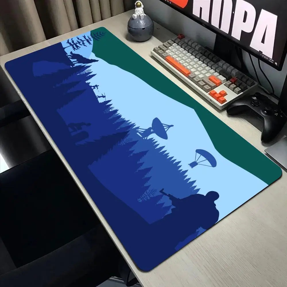 Deep Forest Minimalist Game Rust Mouse Pad