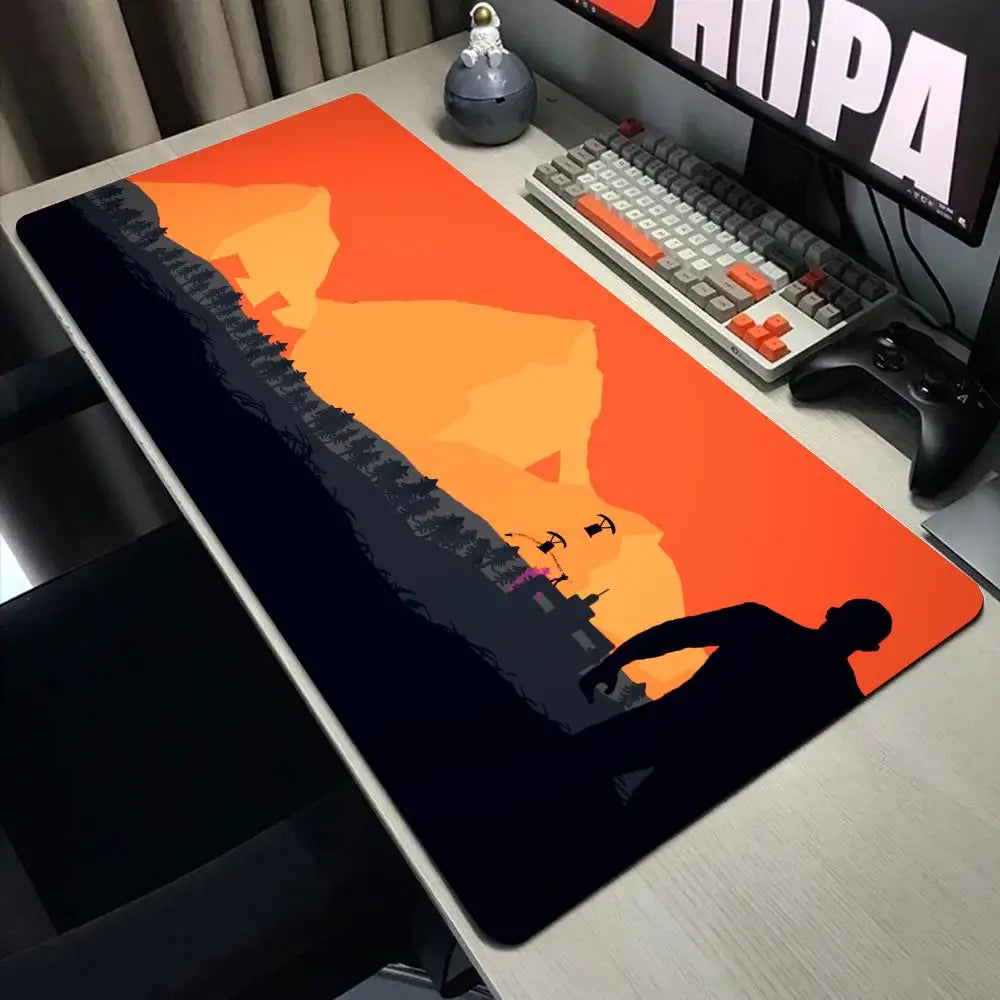 Deep Forest Minimalist Game Rust Mouse Pad