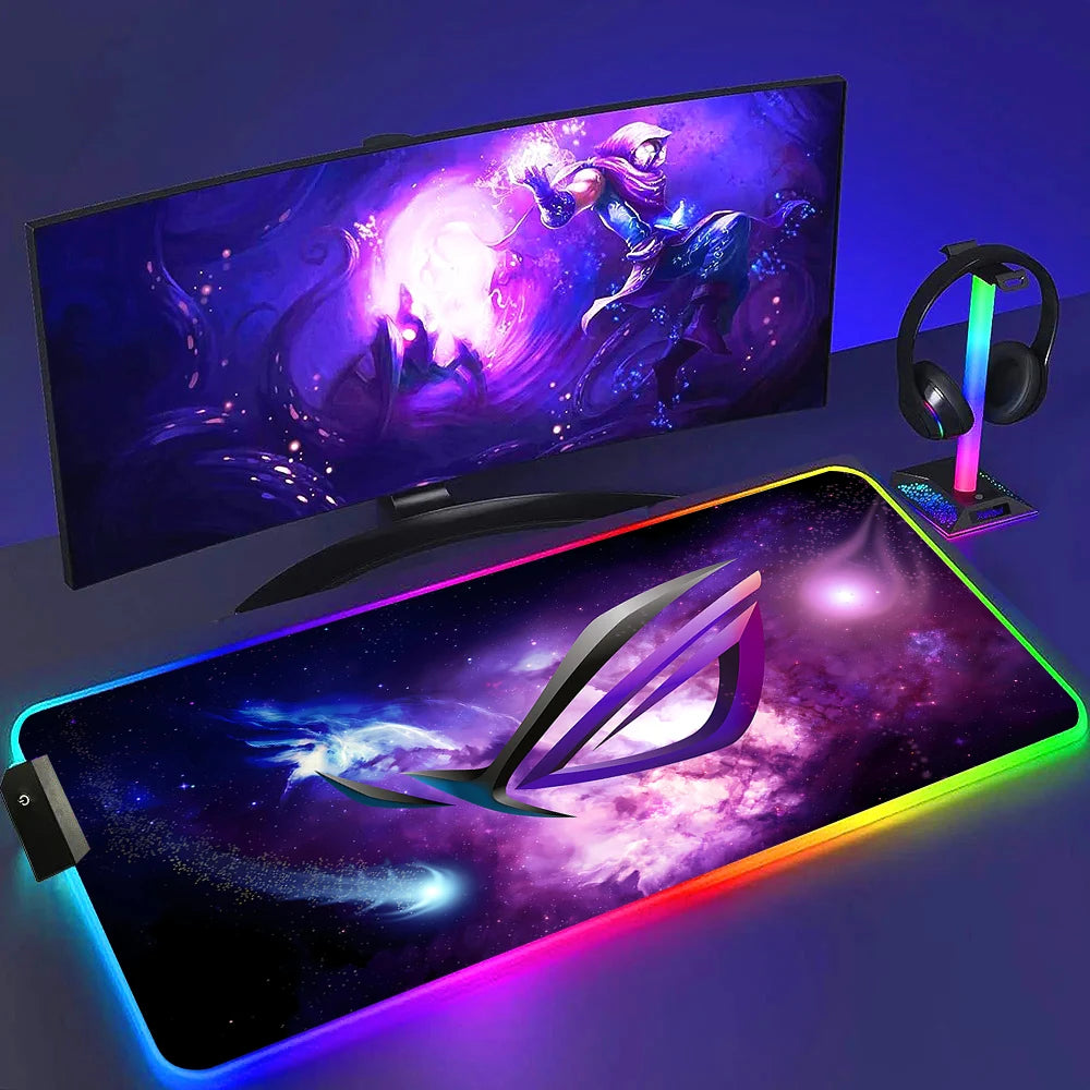 Black Mouse Pad Rgb Gaming Mause Mat