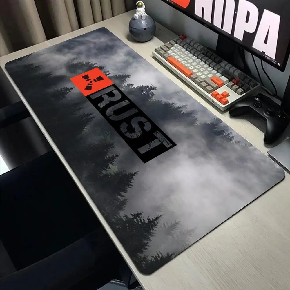 Deep Forest Minimalist Game Rust Mouse Pad