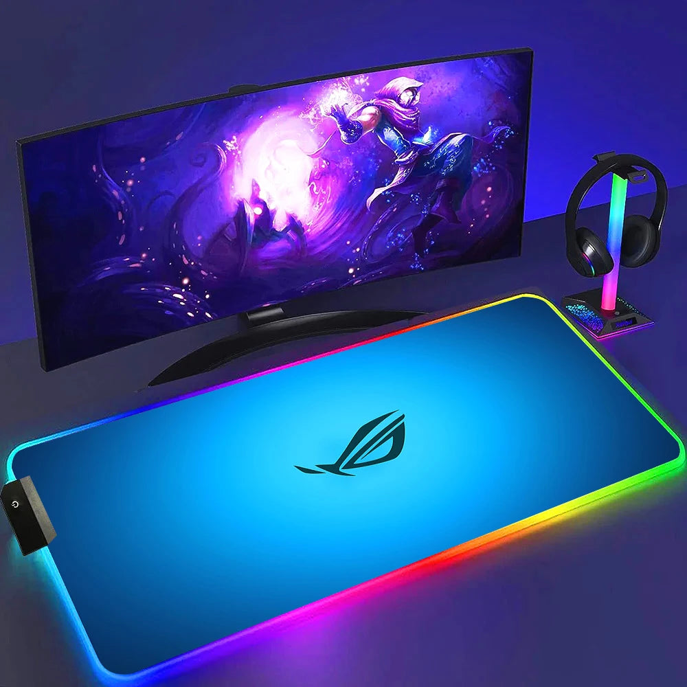 Black Mouse Pad Rgb Gaming Mause Mat