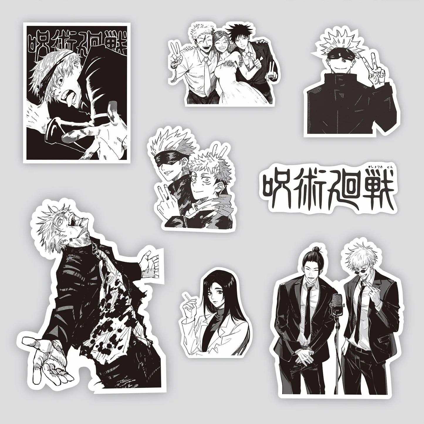 80PCS Anime Jujutsu Kaisen Cartoon Stickers Cool Itadori Yuji Satoru Gojo