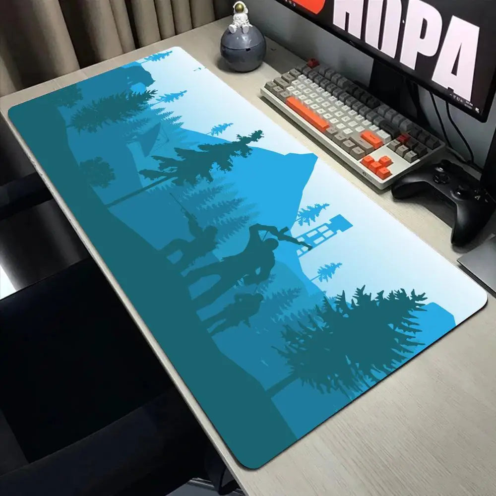 Deep Forest Minimalist Game Rust Mouse Pad